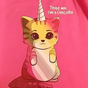 New XL Pink Unicorn T Shirt